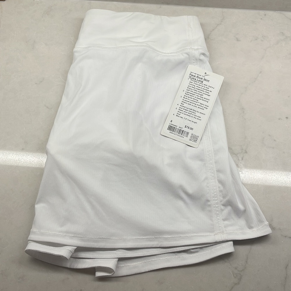 NWT Lululemon Pace Rival Skirt *Extra Long Size 8